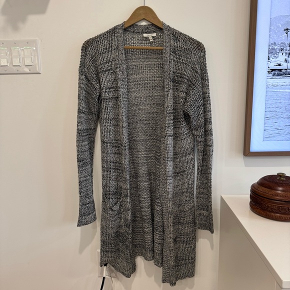 Maurices Sweaters - Maurices - Long Sleeved Knit Cardigan Gray and Black